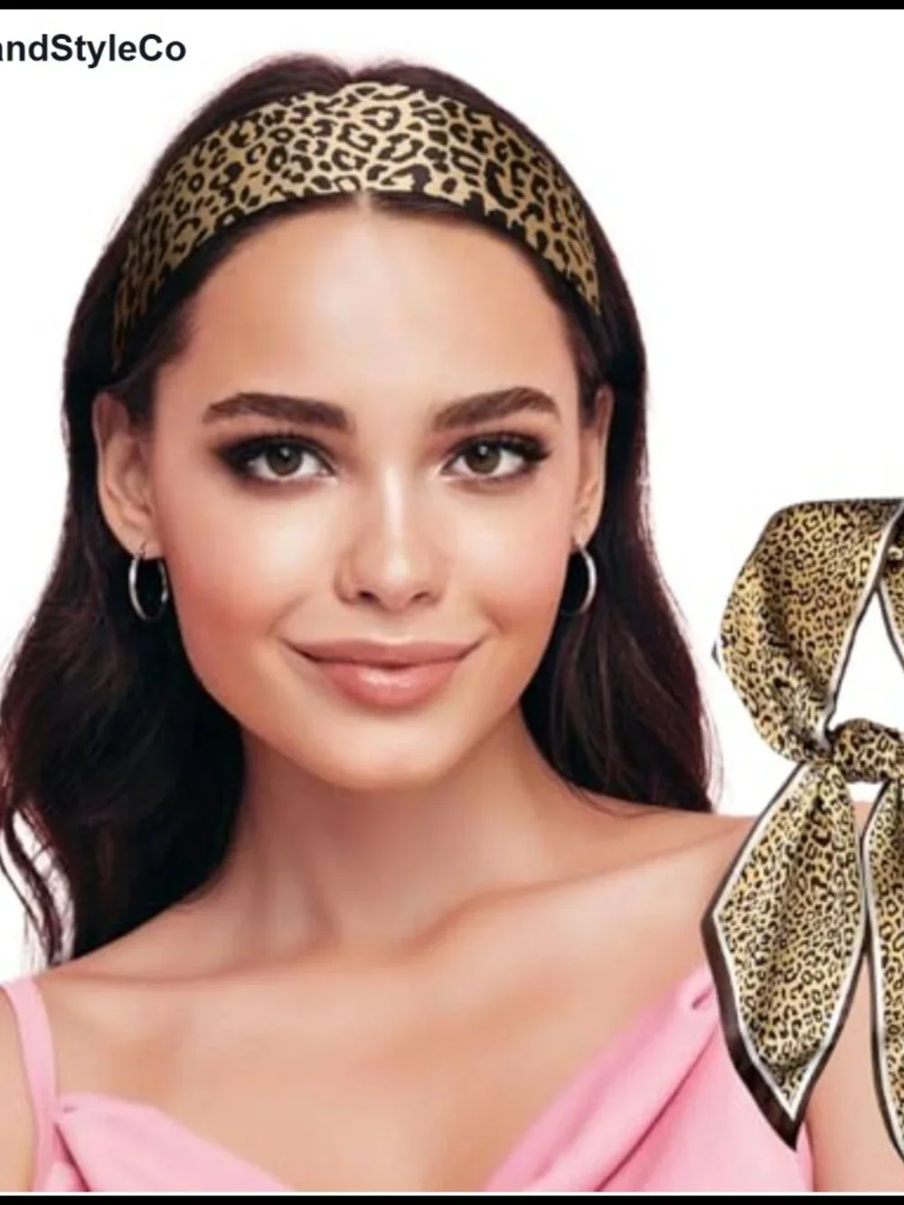 Multifunctional Silk-Like Scarf Headband Handbag Accessory